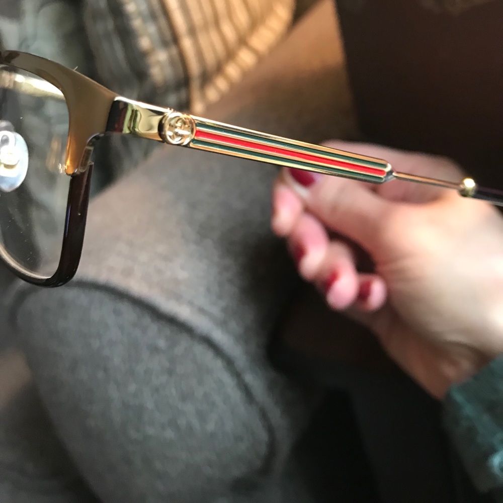 On Hold⛔️Authentic Gucci 52m Gold/Acetate optical - Picture 8 of 8